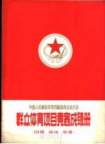 中国人民解放军第四届体育运动大会 群众体育项目竞赛成绩册 田径 游泳 举重