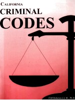 CALIFORNIA CRIMINAL CODES