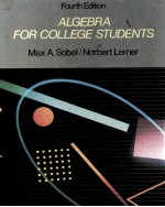 ALGEBRA FOR COLLEGE STUDENTS FOURTH EDITION