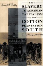 FROM SLAVERY TO AGRARIAN CAPITALISM IN THE COTTON PLANTATION SOUTH:CENTRAL GEORGIA