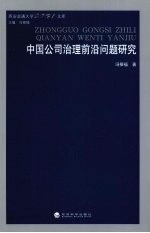 中国公司治理前沿问题研究