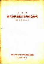 云南省 西双版纳傣族自治州社会概况 傣族调查材料之四