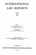 INTERNATIONAL LAW REPORTS VOLUME 66