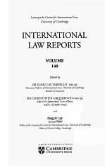 INTERNATIONAL LAW REPORTS VOLUME 140