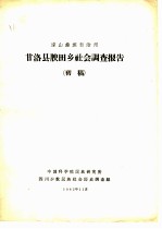 凉山彝族自治州甘洛县腴田乡社会调查报告 初稿