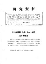 研究资料 1956年钢材、生铁、木材、水泥的平衡概况