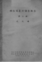 湖北省农村调查报告 第3册