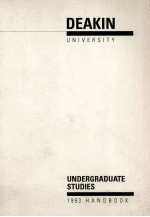 UNDERGRADUATE STUDIES 1993 HANDBOOK