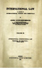 INTERNATIONAL LAW VOLUME III INTERNATIONAL CONSTITUTIONAL LAW