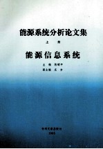 能源系统分析论文集 上 能源信息系统