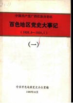 中国共产党广西壮族自治区百色地区党史大事记 1926.8-1950.1