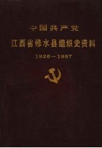 中国共产党江西省修水县组织史资料 1926-1987