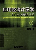 应用经济计量学 EViews高级讲义 下