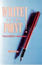 Write to the point!:teacher's manual