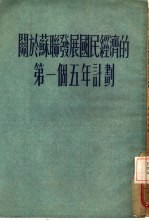 关于苏联发展国民经济的第一个五年计划