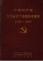 中国共产党武宁县组织史资料 1925-1987