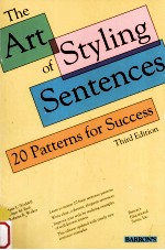 The art of styling sentences:20 patterns for success