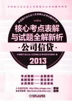 中国银行业从业人员资格认证考试辅导用书 公司信贷 2013版