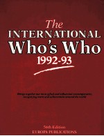 The International Who's Who1992-93