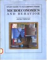 STUDY GUIDE TO ACCOMPANY FRANK:MICROECONOMICS AND BEHAVIOR