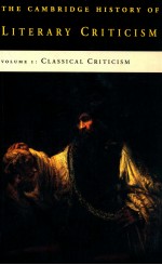 THE CAMBRIDGE HISTORY OF LITERARY CRITICISM