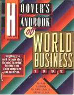 HOOVER'S HANDBOOK OF WORLD BUSINESS 1992