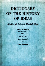 DICTIONARY OF THE HISTORY OF IDEAS VOLUME 3