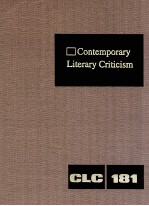 CONTEMPORARY LITERARY CRITICISM VOLUME 181