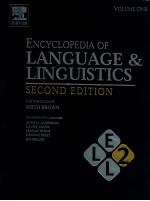 ENCYCLOPEDIA OF LANGUAGE LINGUISTICS VOLUME 1