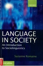 LANGUAGE IN SOCIETY AN INTRODUCTION TO SOCIOLINGUISTICS