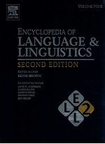 ENCYCLOPEDIA OF LANGUAGE LINGUISTICS VOLUME 9