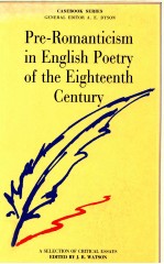 PRE-ROMANTICISM IN ENGIISH POETRY OF THE EIGHTEENTH CENTURY