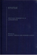 SYNTAX CRITICAL CONCEPTS IN LINGUISITICS VOLUME 1