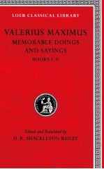 VALERIUS MAXIMUS MEMORABLE DOINGS AND SAYINGS