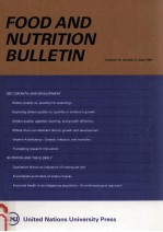 FOOD AND UNTRITION BULLETIN VOLUME 13