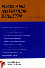 FOOD AND UNTRITION BULLETIN VOLUME 16