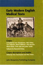 EARLY MODERN ENGLISH MEDICAL TEXTS:CORPUS DESCRIPTION AND STUDIES