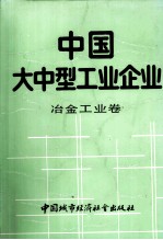 中国大中型工业企业 冶金工业卷