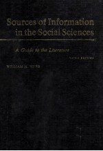 SOURCES OF INFORMATION IN THE SOCIAL SCIENCES A GUIDE TO THE LITERATURE THIRD EDITION