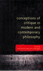 CONCEPTIONS OF CRITIQUE IN MODERN AND CONTEMPORARY PHILOSOPHY