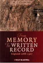 FROM MEMORY TO WRITTEN RECORD ENGLAND 1066-1307 THIRD EDITION