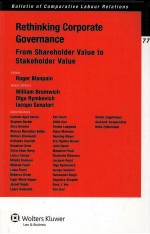 RETHINKING CORPORATE GOVERNANCE FROM SHAREHOLDER VALUE TO STAKEHOLDER VALUE