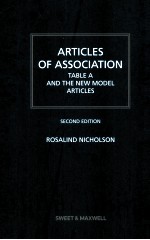 ARTICLES OF ASSOCIATION TABLE A AND THE NEW MODEL ARTICLES SECOND EDITION