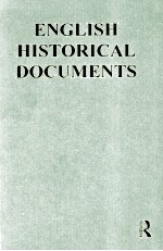 ENGLISH HISTORICAL DOCUMENTS VOLUME V(B) 1603-1660