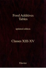 Food additives tables: classes 13-15