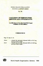 Evaluation of certain food additives and contaminants : 35th report of the Joint FAO/WHO Expert Comm