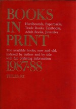 Books in print 1987-88 :volume 6 titles P-Z