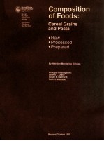 Composition of foods: Cereal grains and pasta: Raw