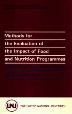 The United Nations University food and nutrition bulletin supplement 8 : methods for the evaluation