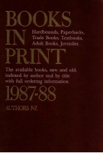 Books in print 1987-88;volume 3 authors P-Z